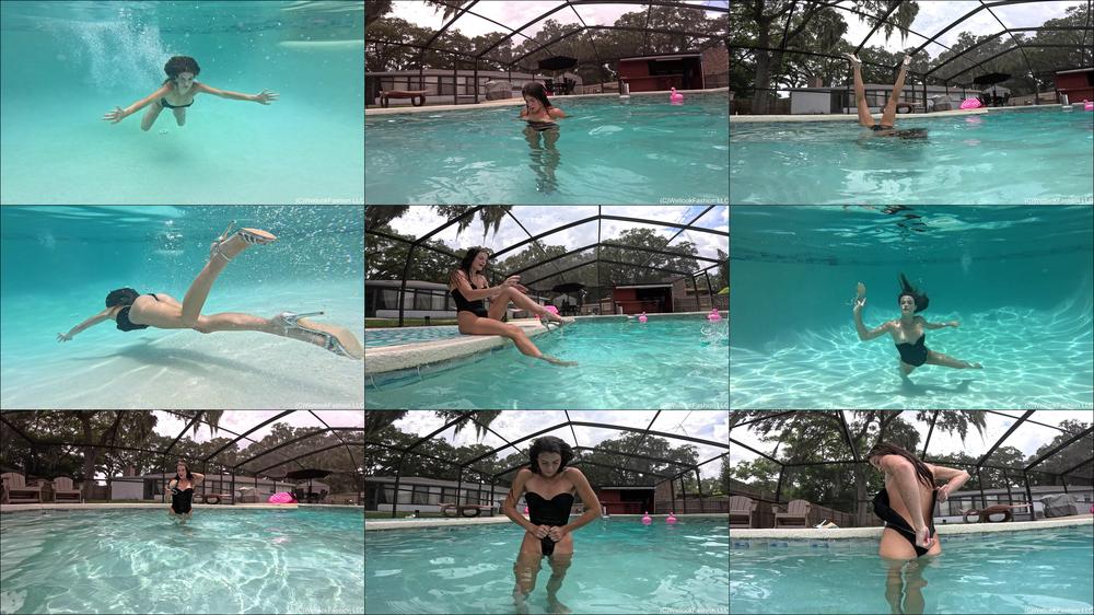 WetlookFashion - Nathalia Gets Wet In A Corset Style Bodysuit