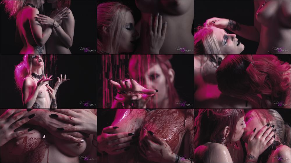 Sensual Girl Girl Vampire BloodShower