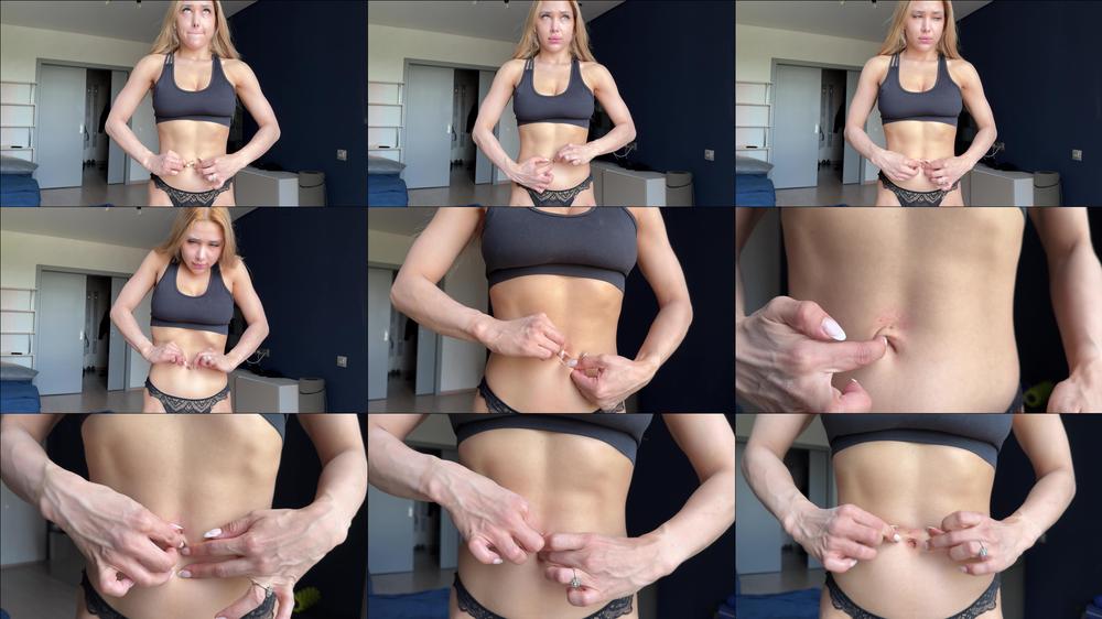 Bellybutton spread & abs fetish - May 25, 2024