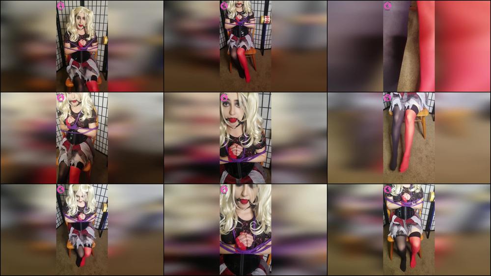 Harley Quinn Ball-Gagged and Chair Tie - Nov 17, 2021