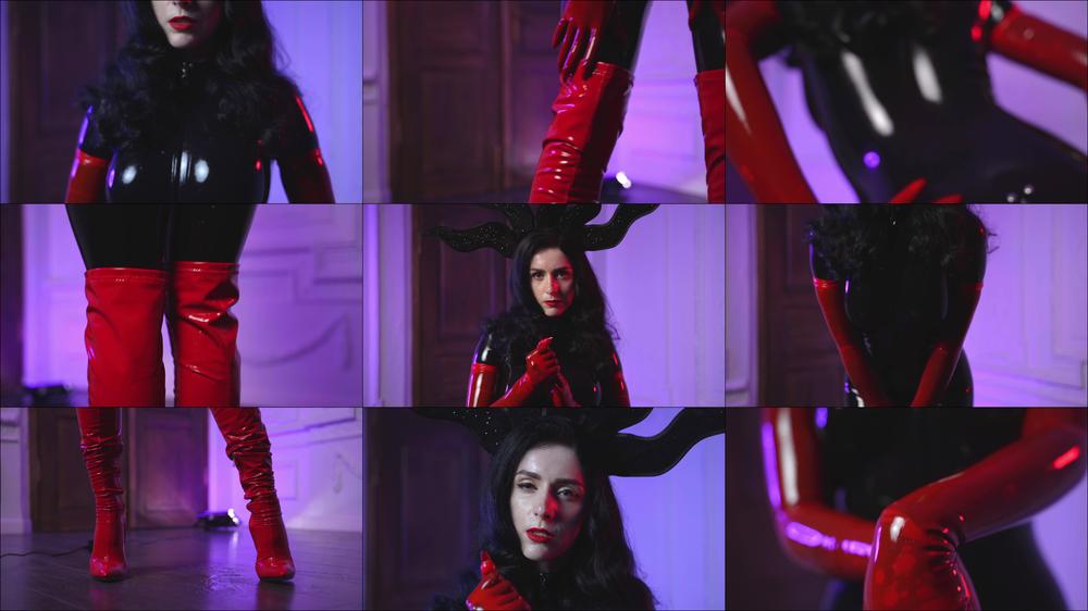 Asmr Black Latex Catsuit And Red Gloves