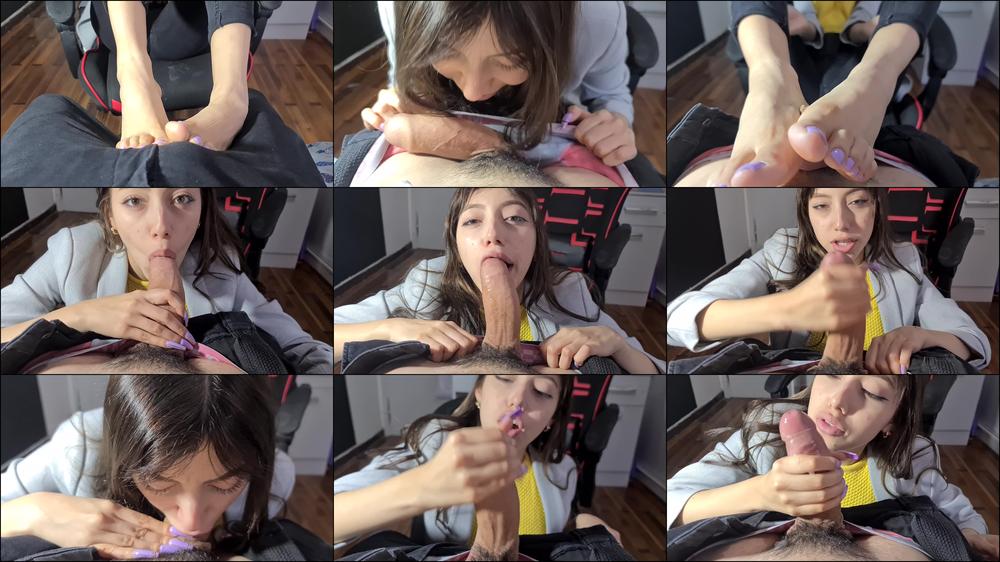 Footjob with cumshot - December 22, 2020
