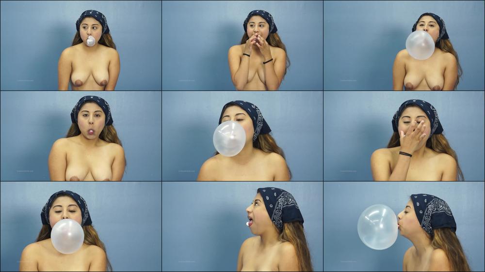 Vivian Blows Bubbles-Gets Pied @ End