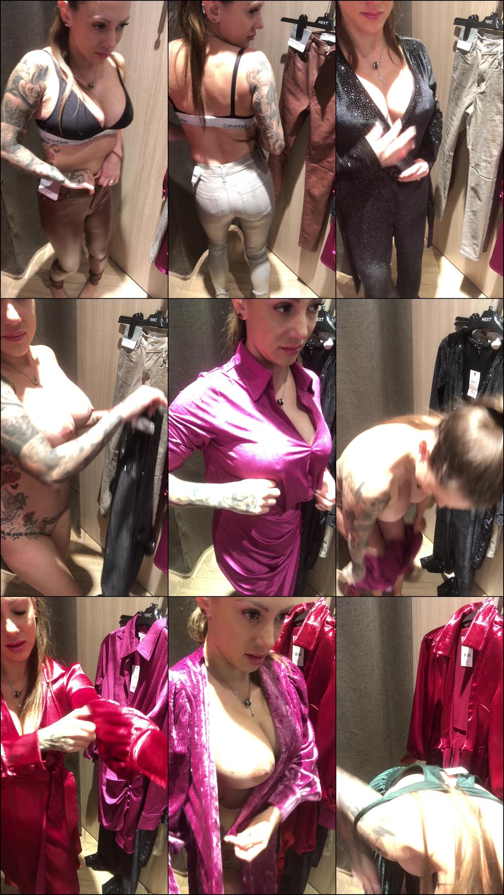 Stripping off & Trying on Sexy Clothes