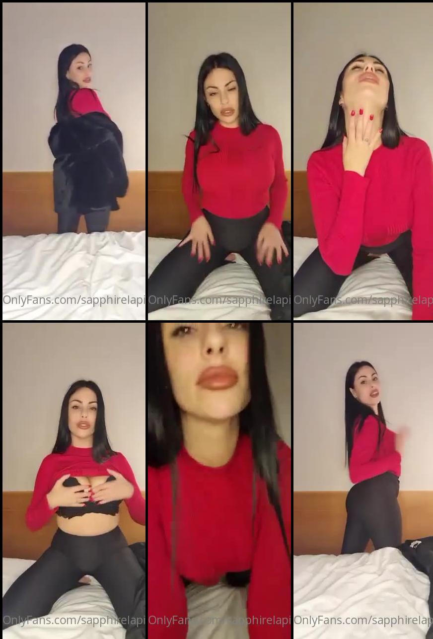 sapphireastrea 308457940 2022 04 14 new video premiere i come home all tucked in and covered up with a black velvet jacket and a red s