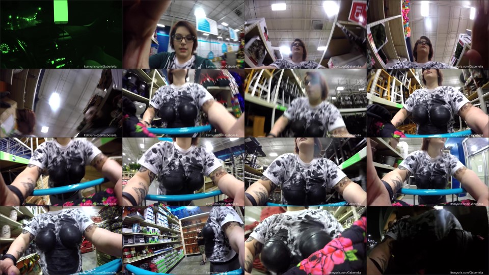 Gaberiella Risky Public Nudity In Holiday Store