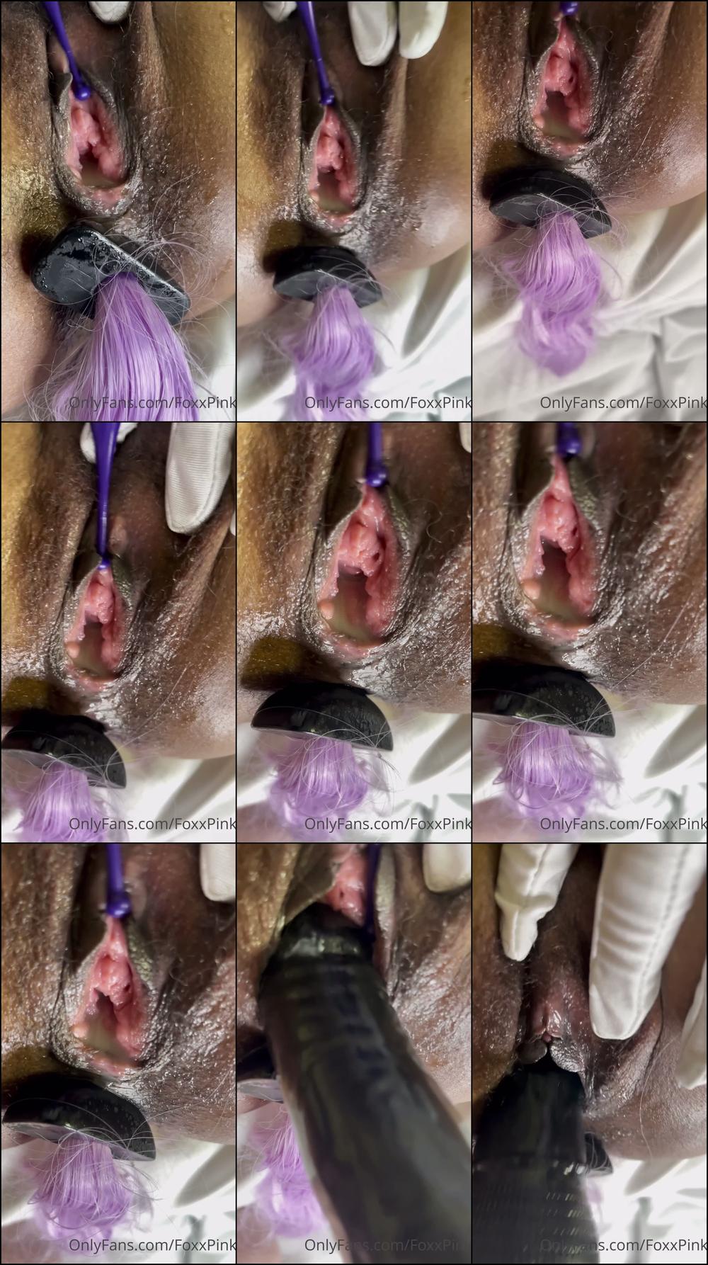 Close Up Of Pussy Pony Tail Butt Plug