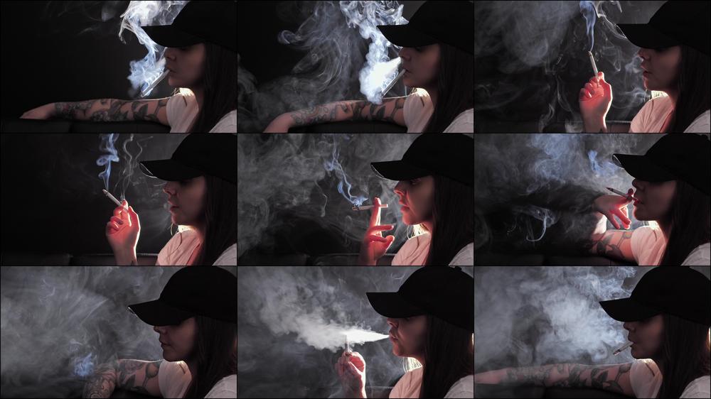 Smoking Close-Up in Hat