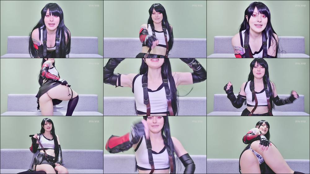 Wedgie yourself and then Tifa Lockhart let you cum