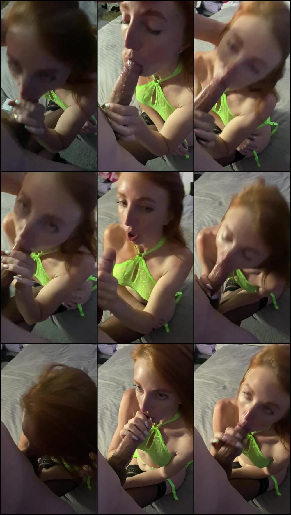 Lingerie blowjob
