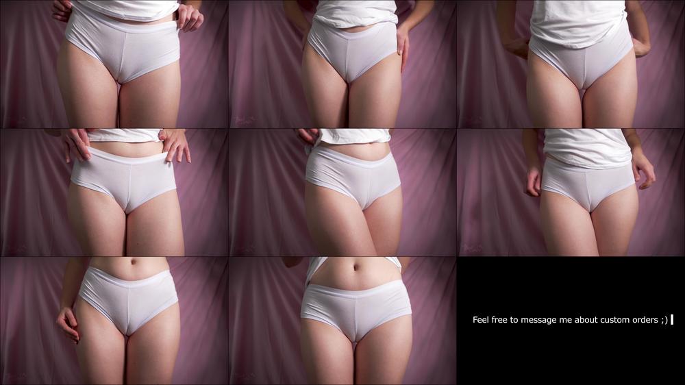 Fat Pussy Cameltoe In White Panties Close Up