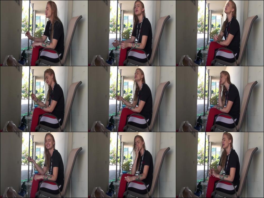 Victoria Smokes a Marlboro Red Short