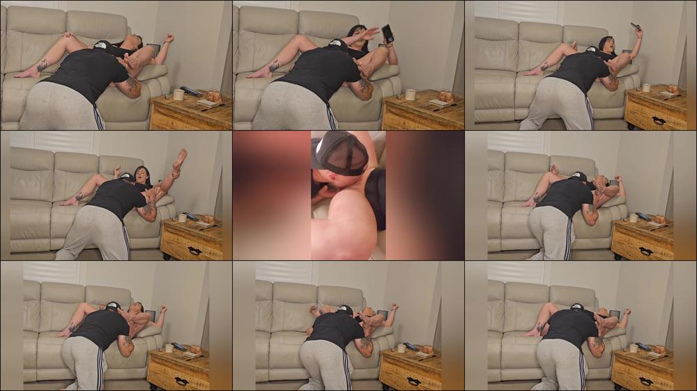 Smoking a Cigarette while he eats my Pussy