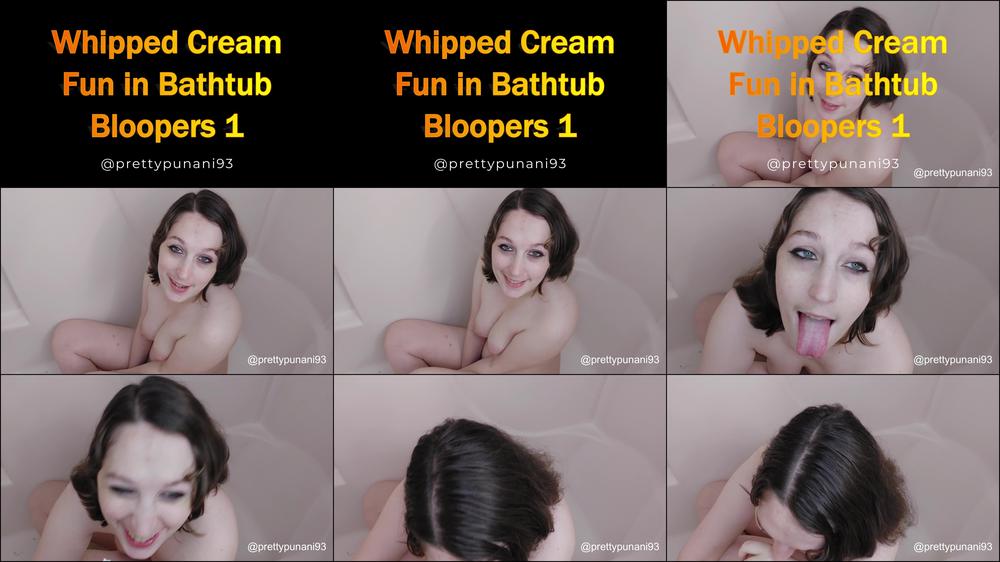 Whipped Cream Fun in Bathtub Bloopers 1