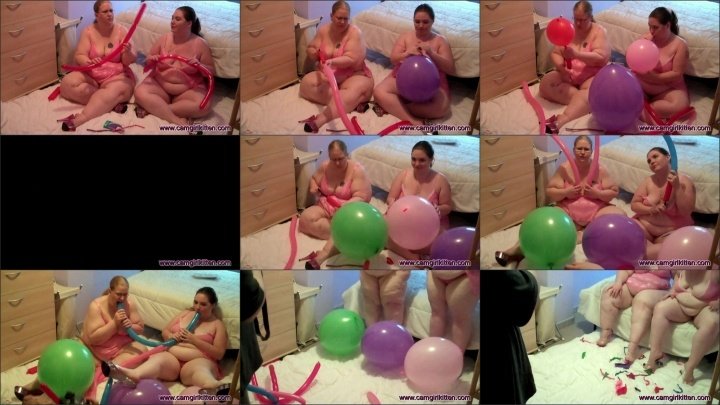 Camgirlkitten Bbw Amp Ssbbw Lesbian Balloon Play