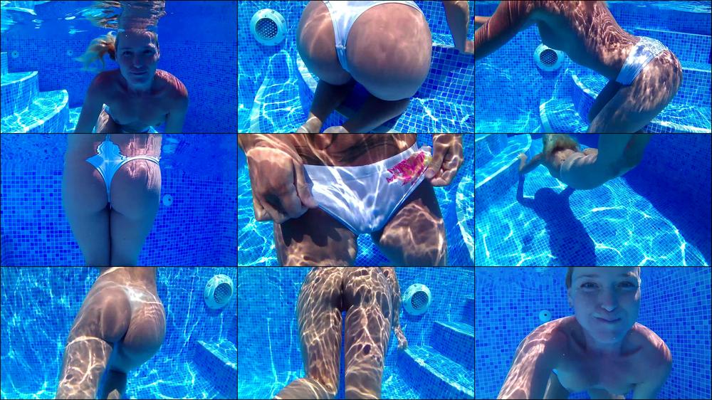 Underwater erotic and sensual cock tease