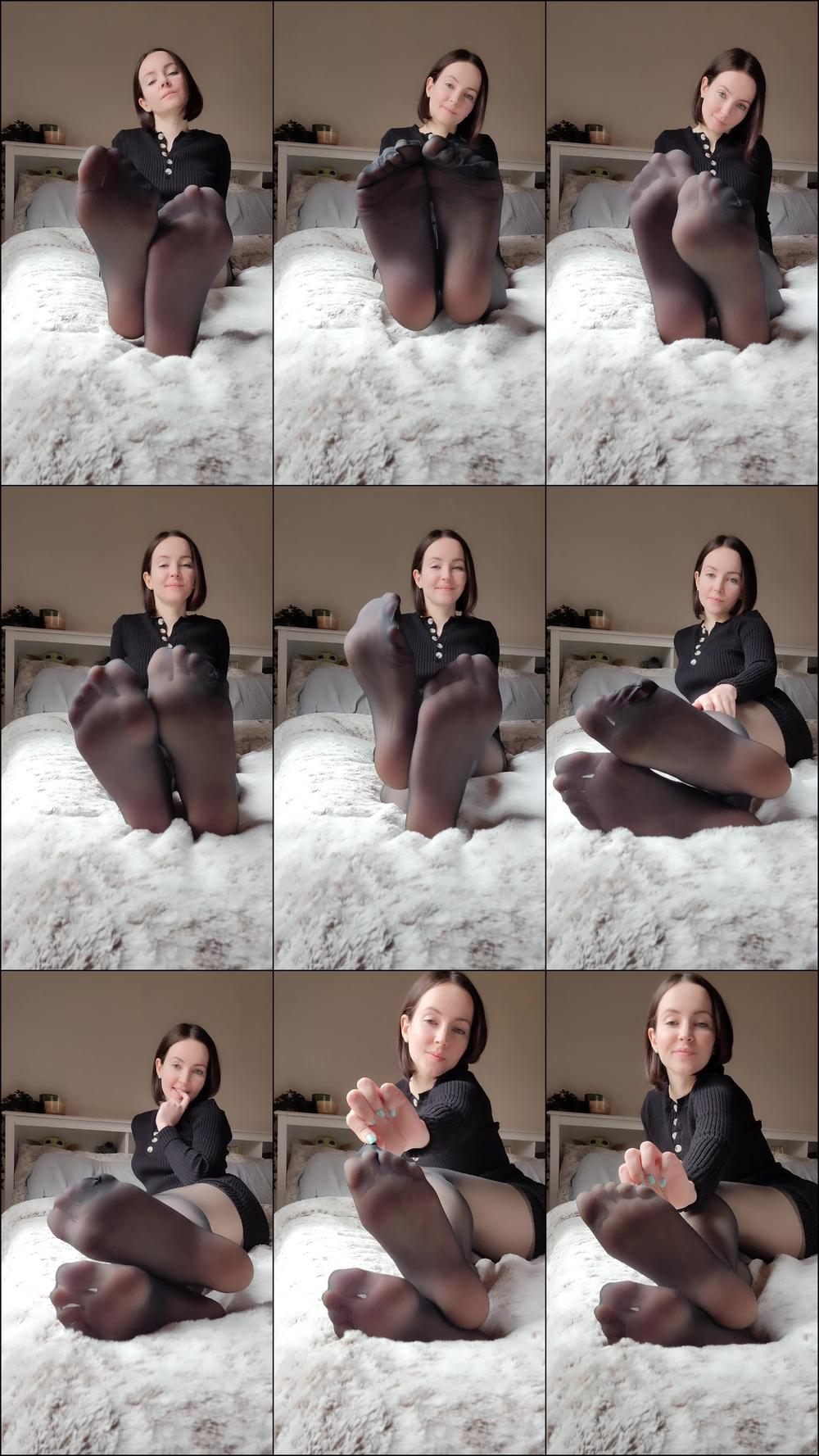 Sheer Black Pantyhose Tease - January 28, 2023