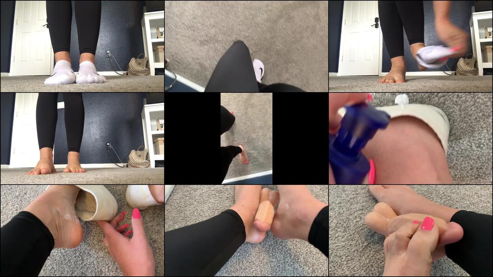 Socks Shoes Lotion Bare Feet Footjob