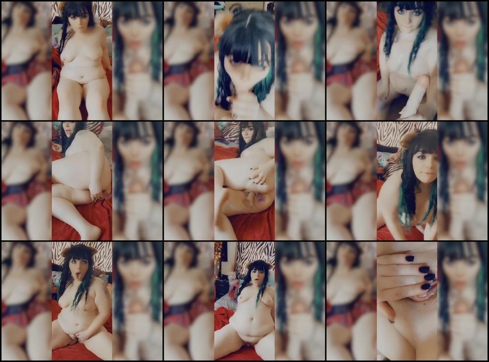 School Girl Furry Head, Riding Anal DP