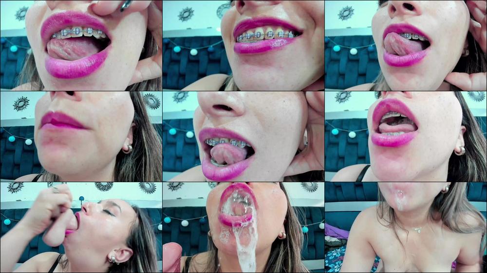She thrusts the dildo in and out of her body, feeling it fil