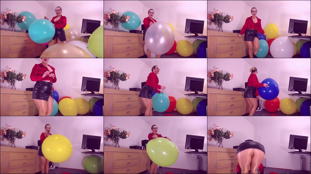 Angry step-mom pops 20 HUGE colorful BALLOONS using a NEEDLE