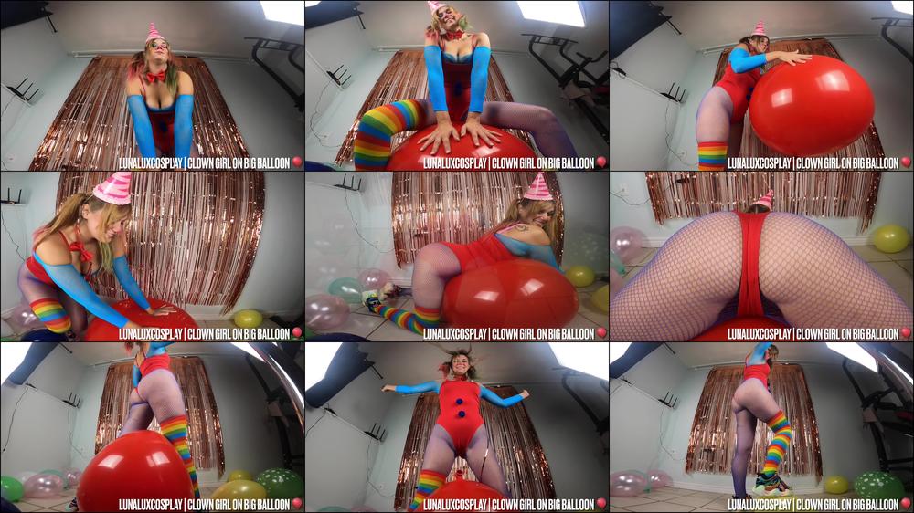 Clown Girl - Balloon Play & Deflation
