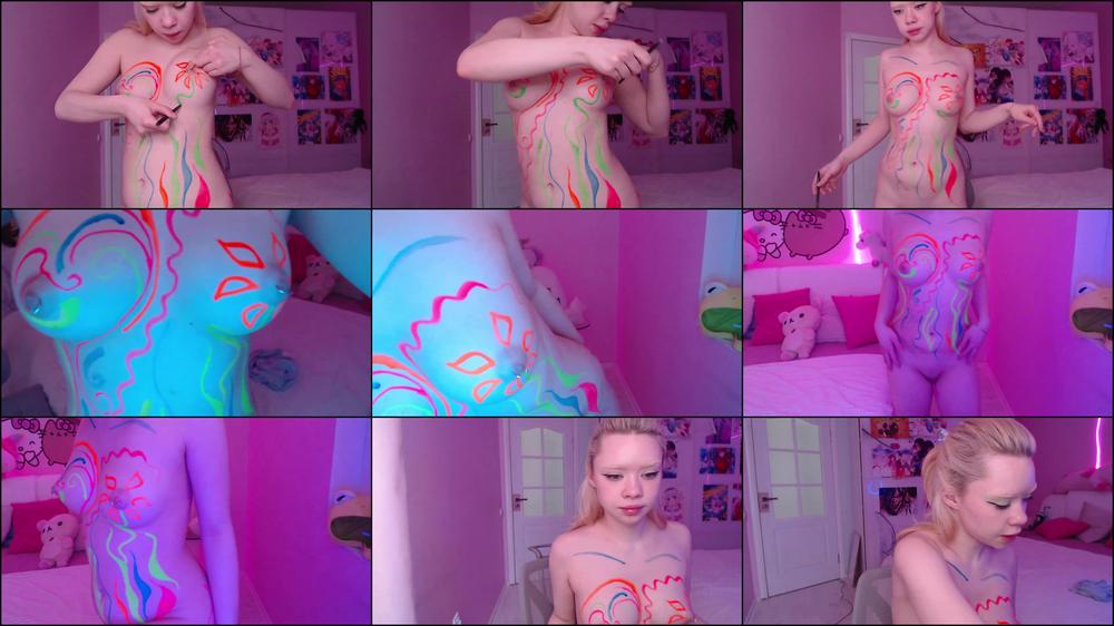 Painting beautiful patterns on my body - April 01, 2022