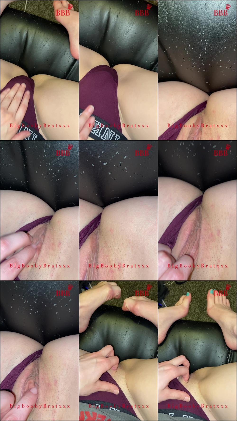 Wet thong masturbation