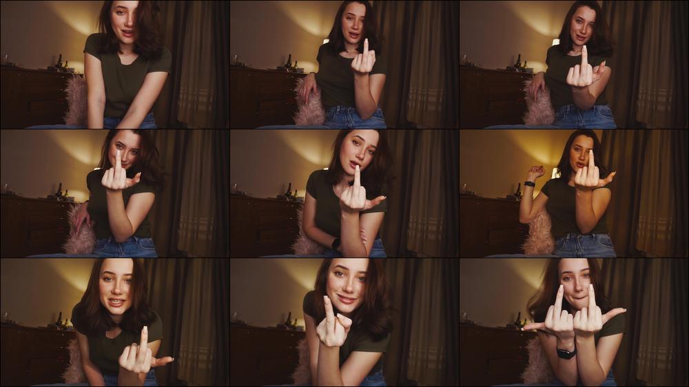 Middle finger Loser. Stroke for me