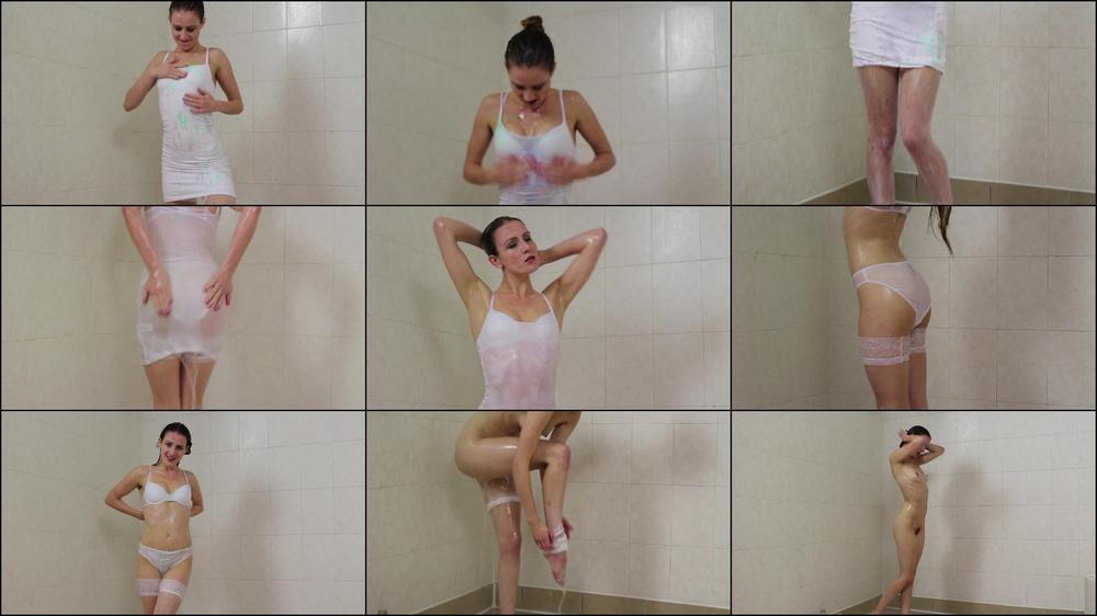WAM -  Wet and soapy white dress
