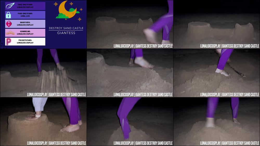 Giantess Destroys Sand Castle