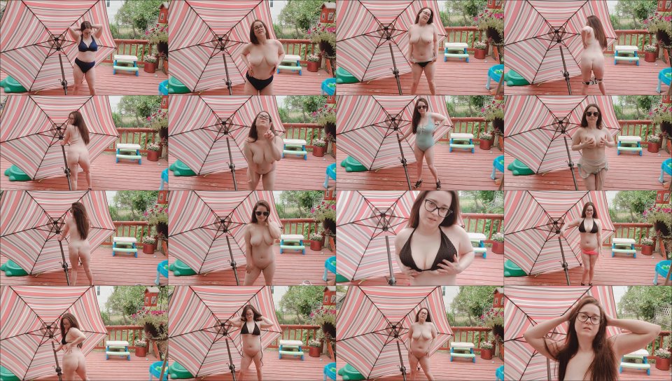 Caityfoxx Bikini Strip Show Outside