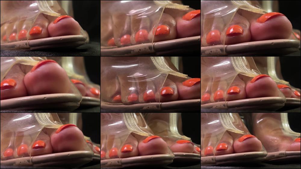 Giantess Clear Peep Toe Heels Teasing