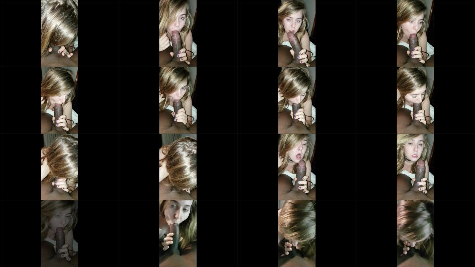 Embermae Blonde Tries To Deepthroat 11 Inch Bbc