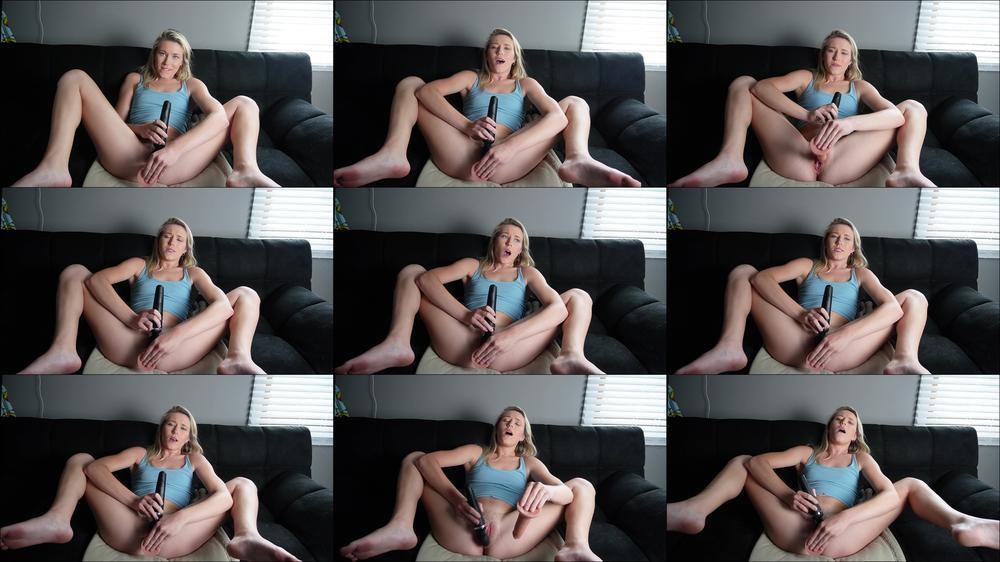 Horny Blonde Squirts Over & Over Again