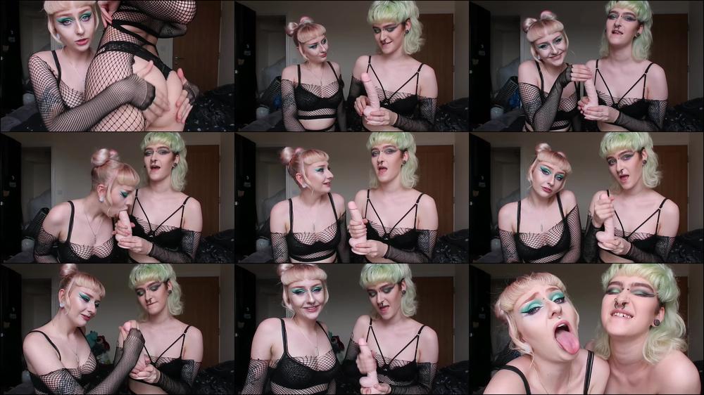Goth Girls in Fishnets give you JOI