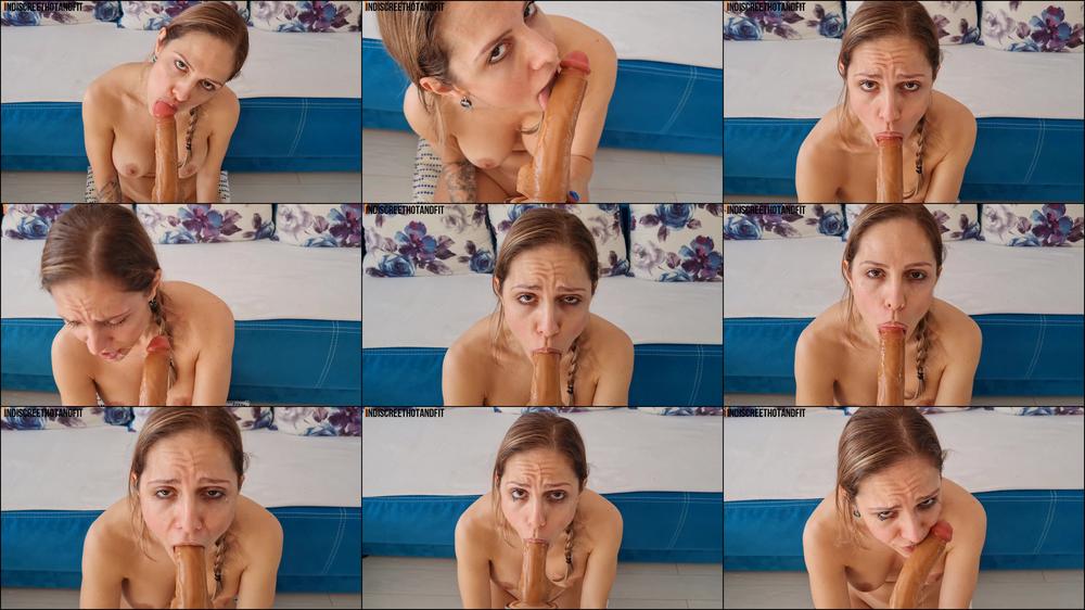 Gagging on dildo 'til mascara is running