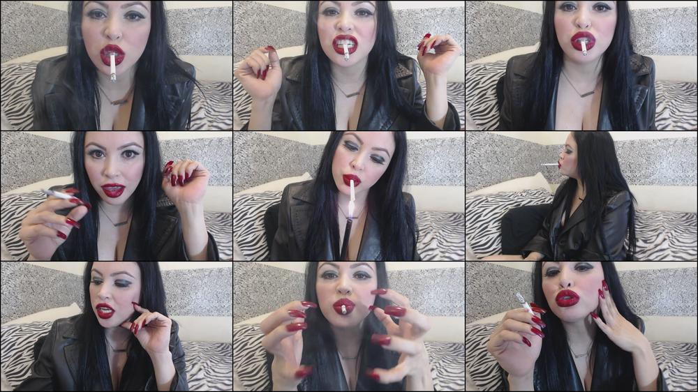 Smoke and long red nails JOE