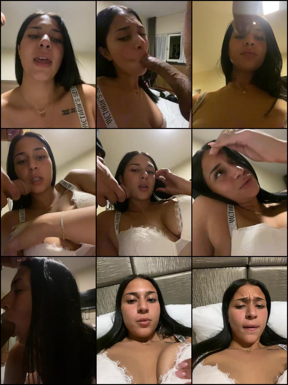 hot gagging slut milf POV kneejob