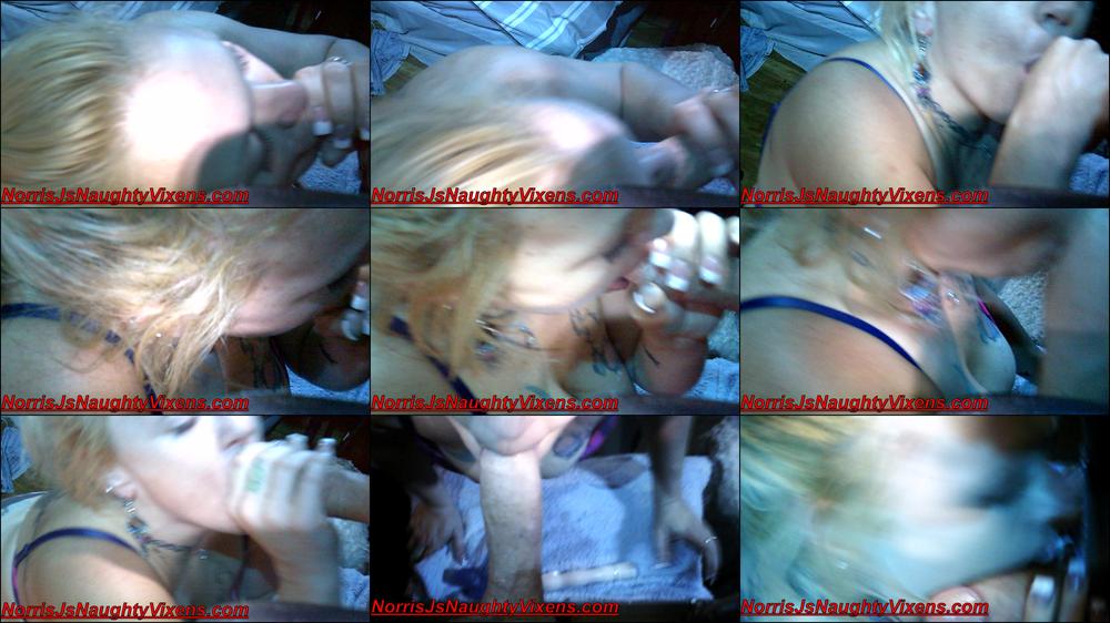 Blond maid gives great head then I cum