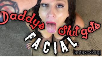 Daddys Slut Gives BJ Gets Giant Facial - July 24, 2020 (LauraKing)