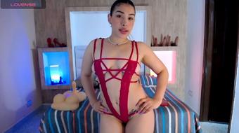 Wet and Tempting, She Fingers Herself and Licks the Dildo (Melted_Chocolate)