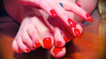Cum on My Red Toes - April 04, 2023 (MistressMilana)