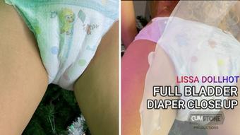FULL BLADDER DIAPER CLOSE UP (lissadollhot)