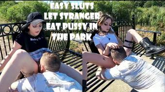 Sluts Let Stranger Eat Out on Park Bench (Riley Cyriis)