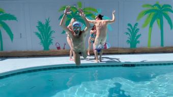 Kody Evans & Josie Jo Pantsing Of The Boys At Pool ENM - June 20, 2024 (Island Boy Vids)