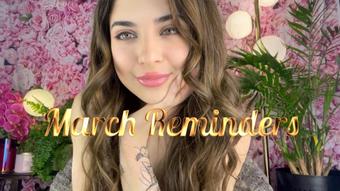 March Reminders - March 26, 2023 (Prrincess Cherry)