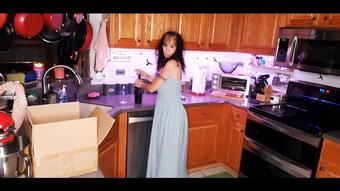 WET JEAN SKIRT AND STOOD UP (Stormi Winters)