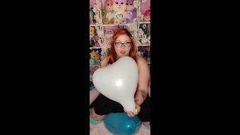 Nerdy Ginger Blows heart & rides loon - March 16, 2022 (GothAmber)