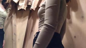 Wetschoolgirl Public Fitting Room 19Yo In Mall (WetSchoolGirl)